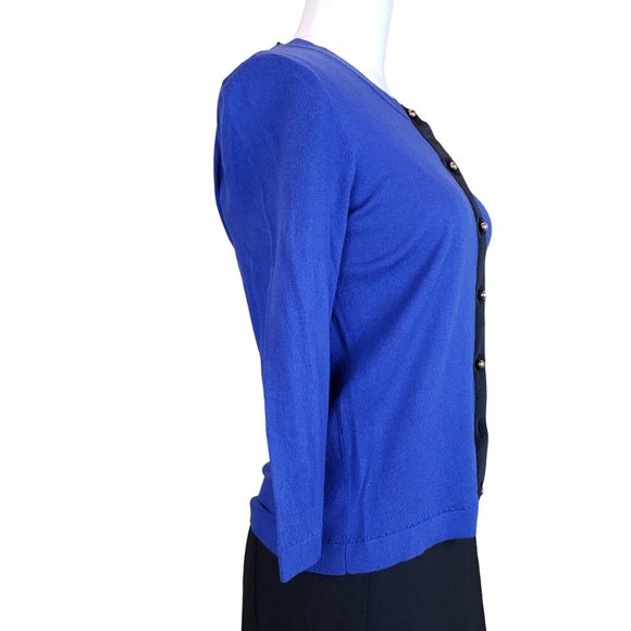 Kate Spade Royal Blue Purple Knit Cardigan Size M - Picture 2 of 13